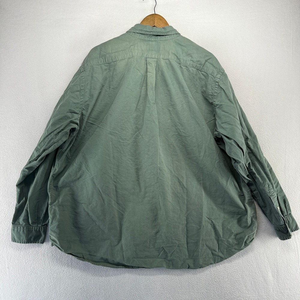Ralph Lauren Button Down Shirt Mens 2XB 2XL Big Tall Green Oxford OCBD Thick - Picture 7 of 10